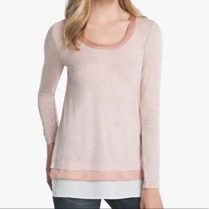 WHBM Heather Cameo Ball & Chain Tee